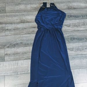 Blue formal maxi dress sz small